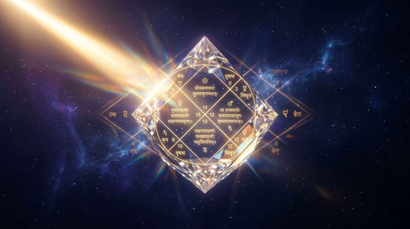 Vedic Kundli Birth Chart Glass Prism Refraction