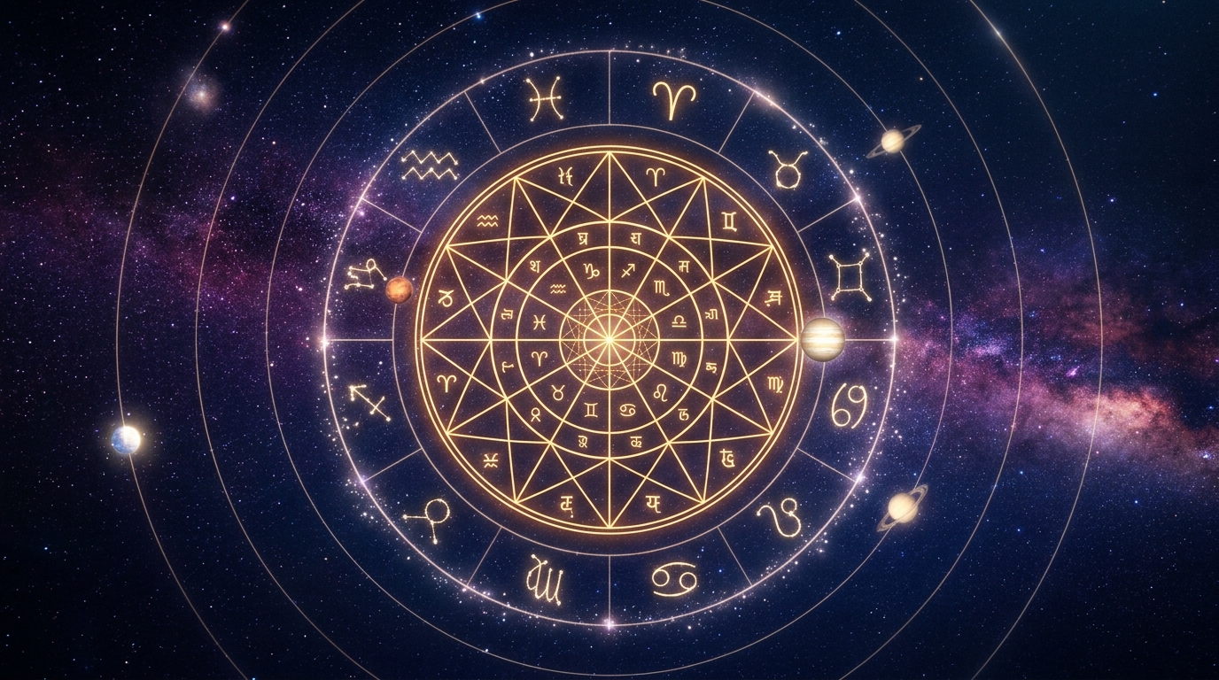 AstroDrishti Cosmic Geometry and Astrological Wheel